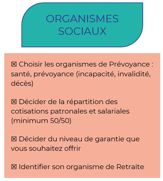 Organismes sociaux Prévoyance Cotisations patronales et salariales Organisme de Retraite